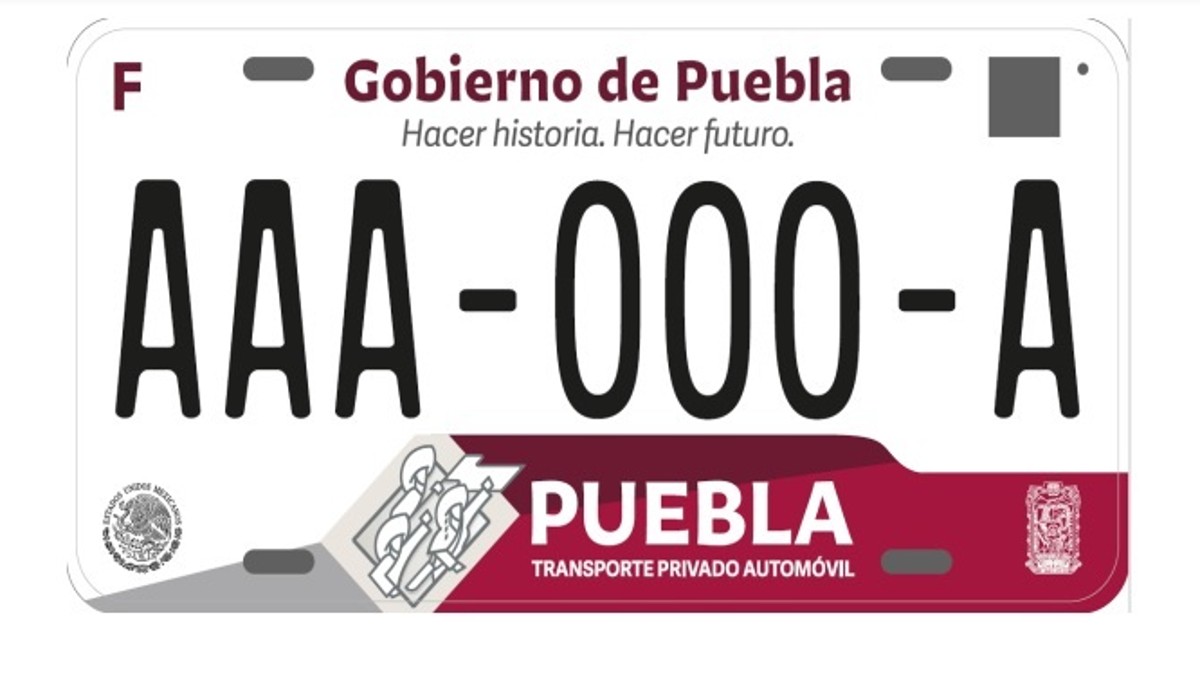 Así será el cambio de placas en Puebla