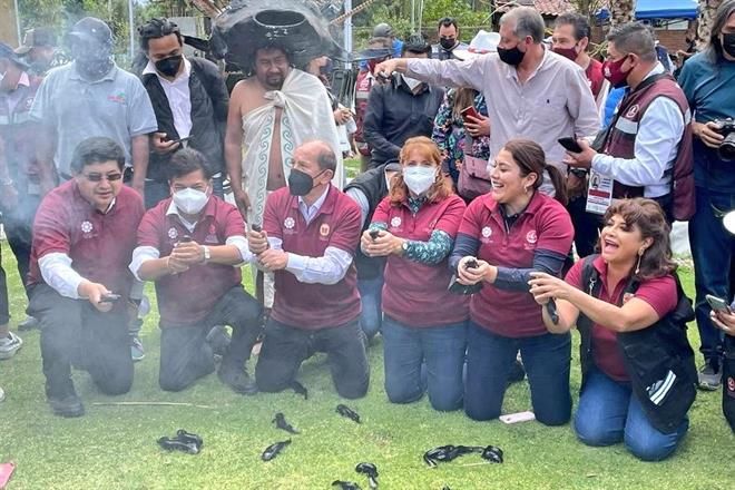 Por tomarse foto para el Face. Alcaldes de Morena matan a 10 ajolotes